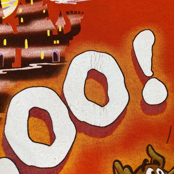 Vintage Scooby Doo Shirt Mens XL Orange Halloween Trick Or Treat Cartoon 90s Tee - Picture 5 of 16